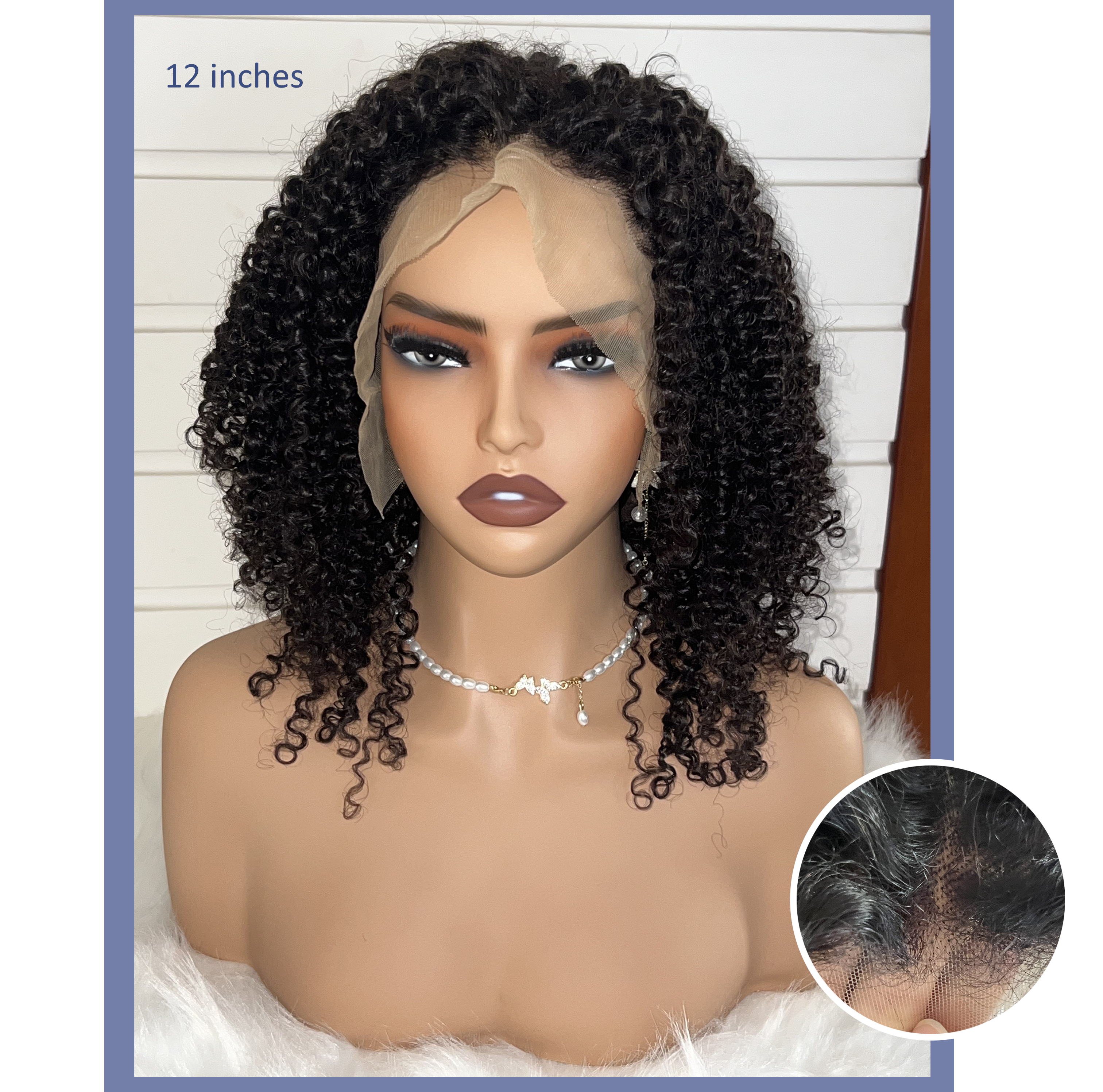 Virgin Human Hair Easy to Wear Glueless Minimalist HD Lace Human Hair Curly Wig